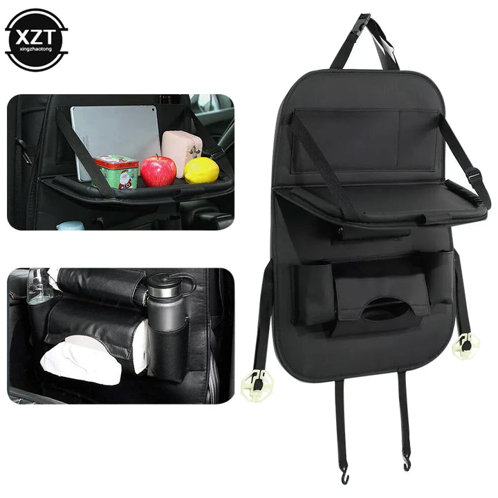 Car Seat Back Organizer Storage Bag Foldable Dining Rack Table Tray Car Storage Organizer Travel Storage Bag Car Accessories