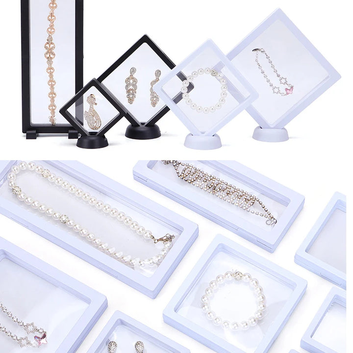 Jewelry Storage Box Earring Studs Storage Box Antioxidant Pe Film Suspension Box Hand String Bracelet Elastic Box