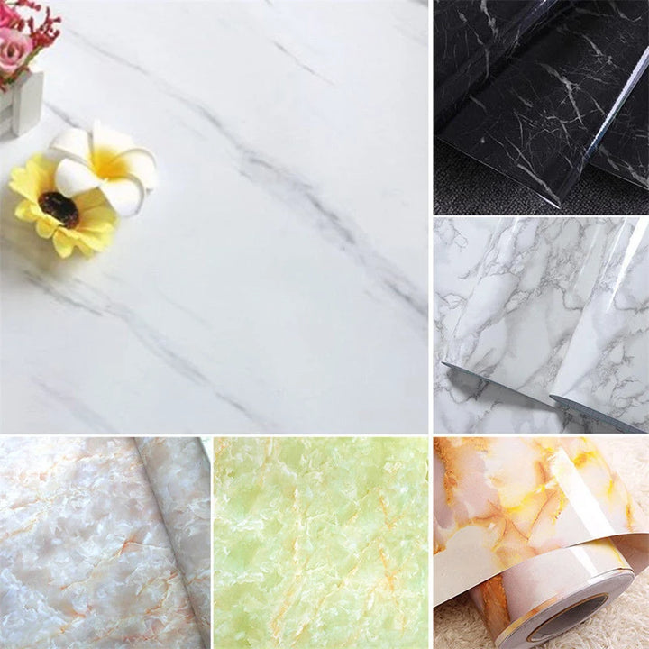 Self Adhesive Marble Effect Contact Paper Film Wall Covering Peel-Stick Decor Wall Stickers Decoration