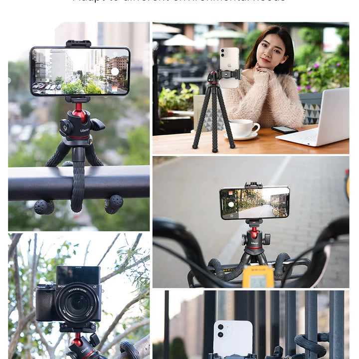 VIJIM Ulanzi MT-33 Flexible Octopus Tripod for Phone Camera DSLR 2in1 Design Tripod With Phone Holder Side Cold Shoe 1/4'' Screw