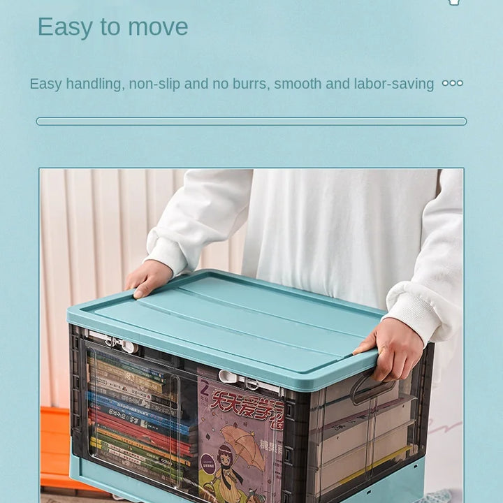 Foldable storage box, clothes storage artifact, household clothes, books, plastic storage box