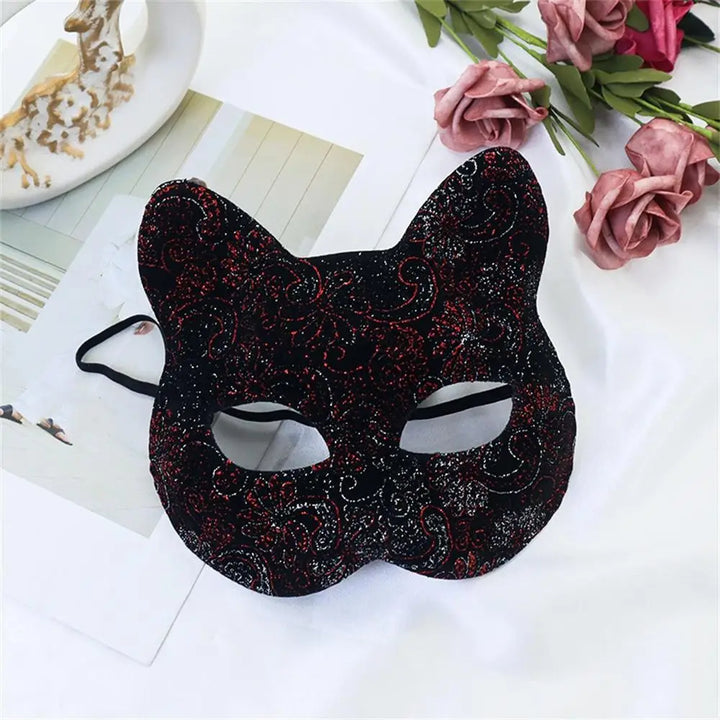 Sexy Lace Mask Women Cat Cosplay Supplies Dance Party Performance Masquerade Fox Mask Couple Animal Face Decor Eyes Accessories