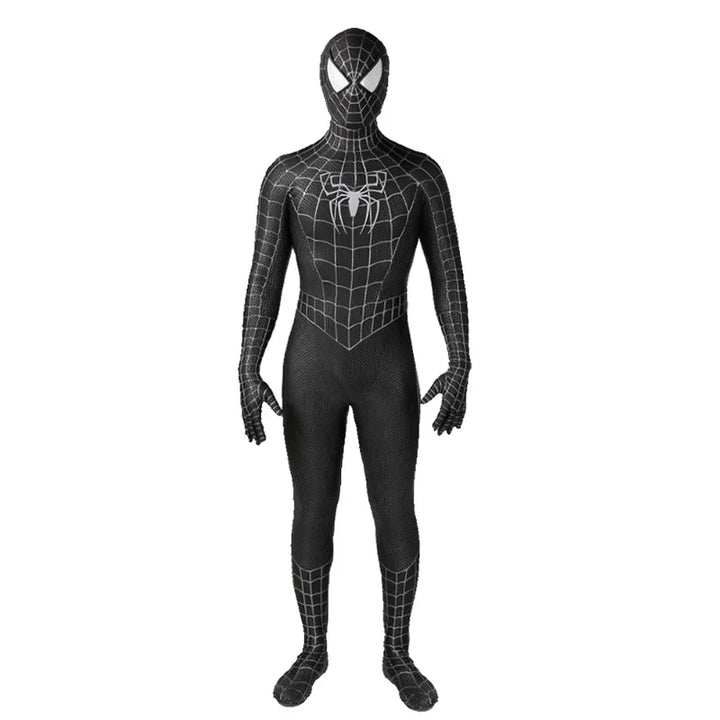 Tobey Maguire Spiderman Costume Black/Red Raimi Spider Man Cosplay Superhero Zentai Suit Halloween Costumes for Adults