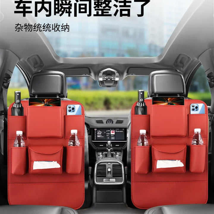 Car Accessories Universal Car Seats Organizer with Tray Tablet Holder Multi-Pocket Storage Automobiles Interior Stowing Tidying