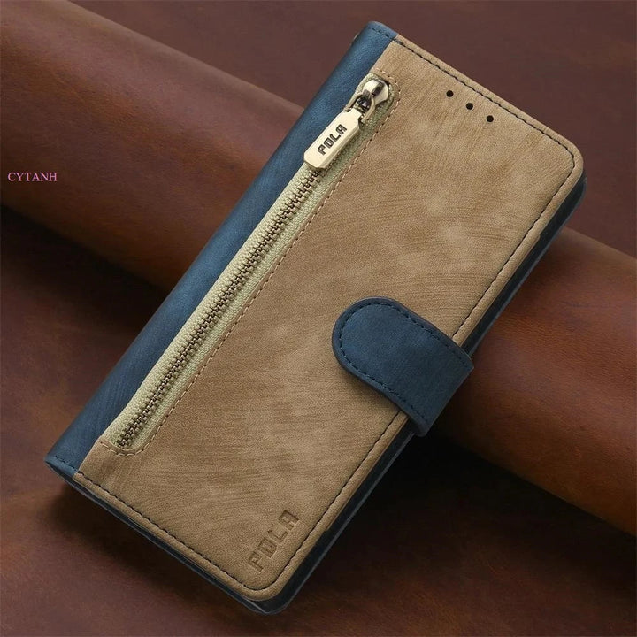 For Motorola G14 G54 G84 G34 G24 G04 5G Zipper Wallet Leather RFID Case For Moto G54 Power G04S G13 G23 G53 G73 G53Y G53J Cover