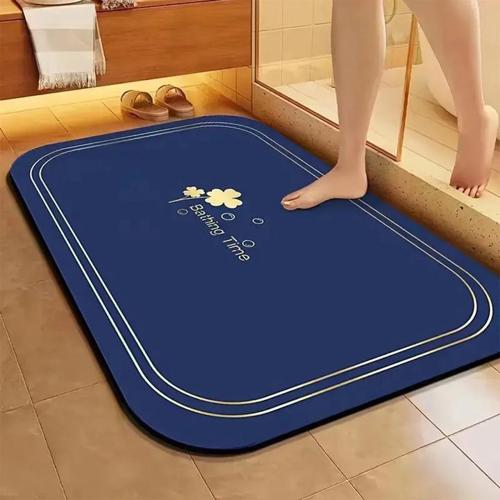 1 PC Four Leaf Clover Diatom Mud Quick Drying Floor Mat Household Toilet Anti-slip Door Mat Bathroom Door Absorbent Floor Mat