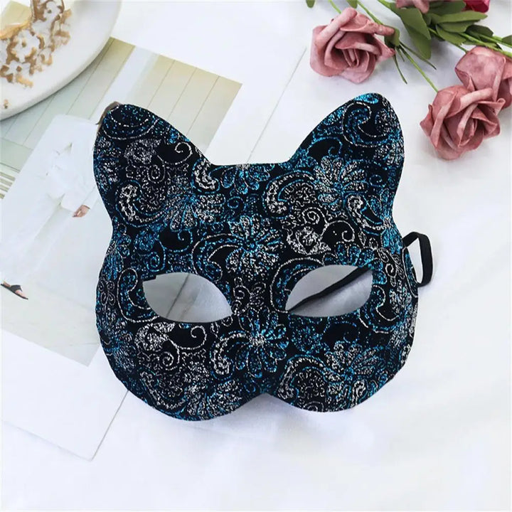 Sexy Lace Mask Women Cat Cosplay Supplies Dance Party Performance Masquerade Fox Mask Couple Animal Face Decor Eyes Accessories