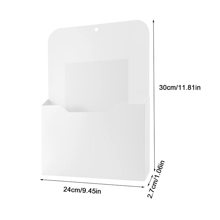 12* White Magnetic File Holders Rectangular Magnetic Paper Holder Magazine Mail Letter Size Convenient And Flexible