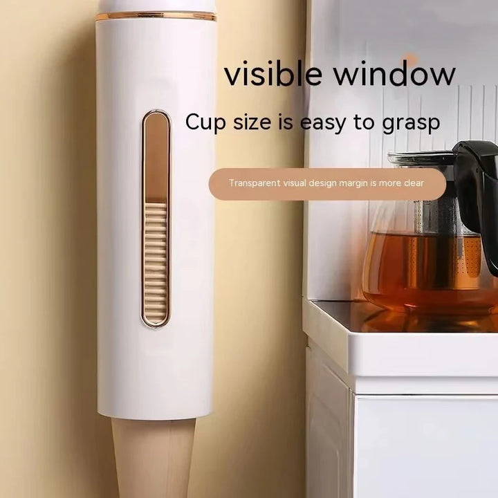 Light Luxury Disposable Cup Dispense Wa Mounted Single Cup Dust-proof Cups Container Home Office Accessories