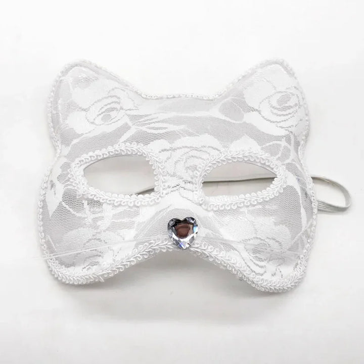 Sexy Lace Mask Women Cat Cosplay Supplies Dance Party Performance Masquerade Fox Mask Couple Animal Face Decor Eyes Accessories