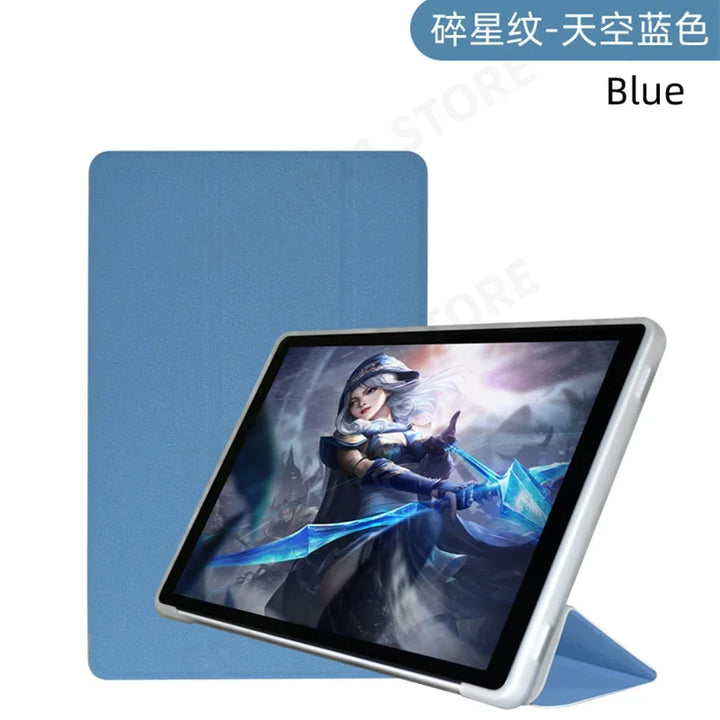 For Teclast P30 T P30T 10.1" Tablet PC Slim Tri-Folding Stand Flip Book Cover Case with Soft TPU Back Shell