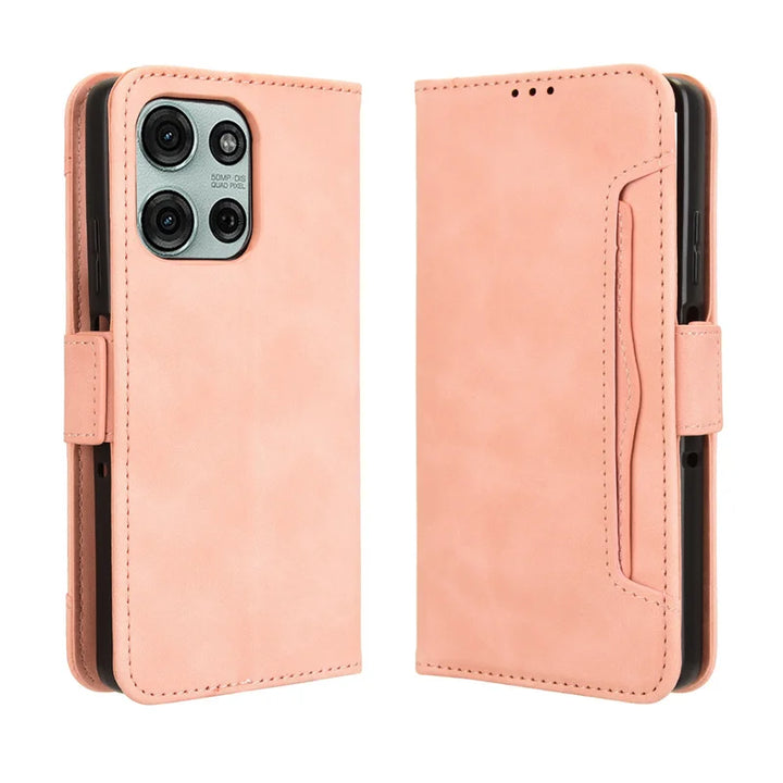 For Motorola Moto G75 5G Luxury leather wallet case Multi card slot for Moto G 75 G75 Magnetic phone case