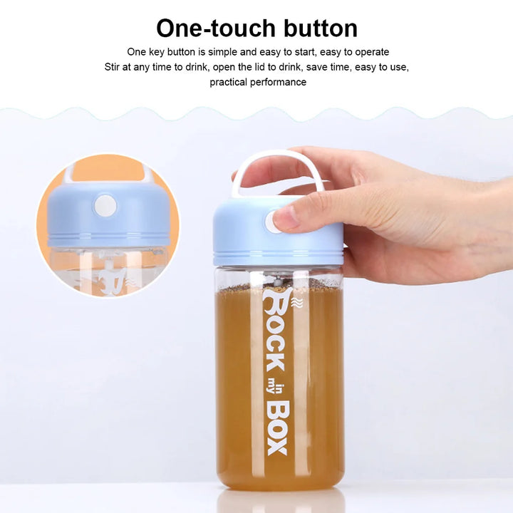 Shake Bottle Leak-proof IPX5 Waterproof 380ML Blending Cup Automatic Shaker Battery Operated Button Control Water Drink Mixer