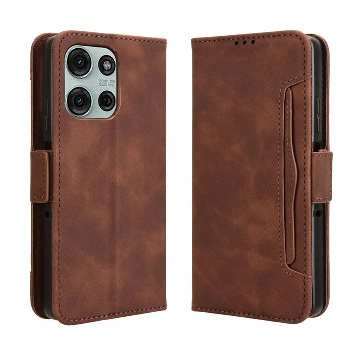 For Motorola Moto G75 5G Luxury leather wallet case Multi card slot for Moto G 75 G75 Magnetic phone case