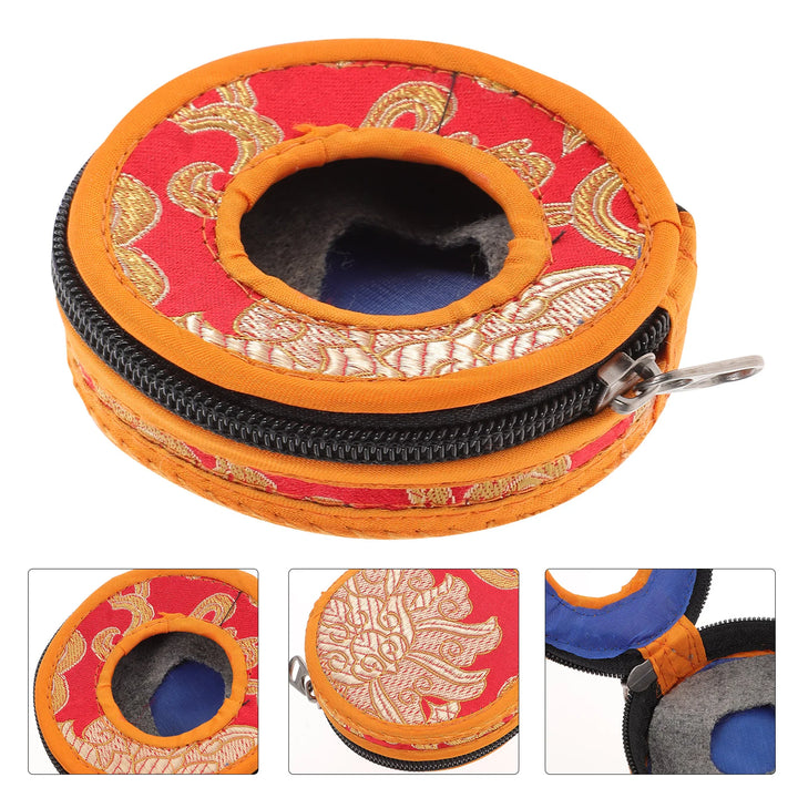 Storage Bag Bell Ring Set Suitcase Tibetan Tingsha Bells Bags Religious Cymbals