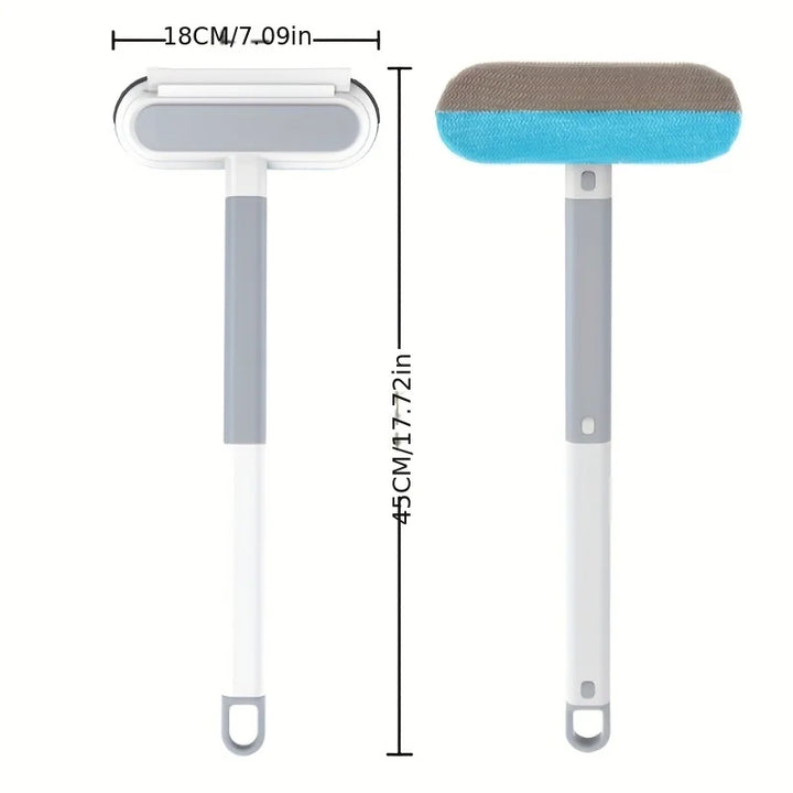 1 Multi-functional Window Cleaning Brush and Mini Pet Hair Remover, Professional Window Cleaning Tool for Home Use