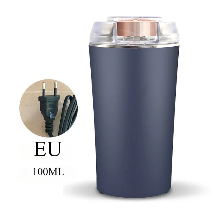 Electric Coffee Grinder Stainless Steel Spices Grinder Non-Slip Base Rust-Proof Coffee Bean Grinder Home Office Use Easy Clean