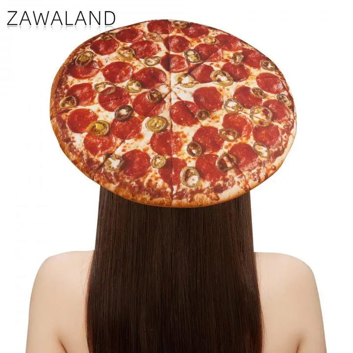 Adult Funny Pizza Hat Cosplay Food Costume Role Play Party Delicious Food Carnival Clothes Accessories For Women Christmas Gifts