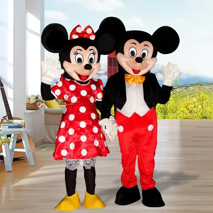 Mickey Minnie Mouse Mascot Costume Set Classic Disney Cartoon Characters Advertising Event Party Christmas Costume for Adult