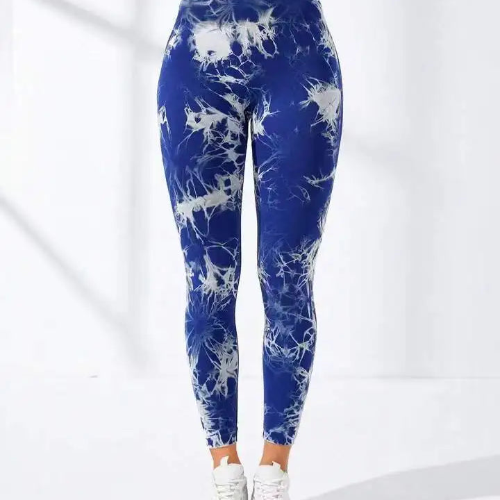 Tie Dye Yoga Pants Sport Leggings Women Seamless High Waist Push Up Woman Tights Fitness Workout Leggins Gym Clothing 2023 New