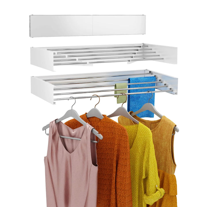 Stainless Steel Laundry Drying Rack, Collapsible Wall Mounted, Space Saving, Clothes Drying Rack, Foldable, 80cm