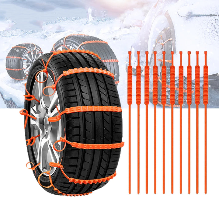 10-40PCS Car Tire Chains Anti-Skid Tyre Cable Ties Motorcycle Auto Outdoor Snow Tire Tyre Anti Skid Chain Emergency Accessories