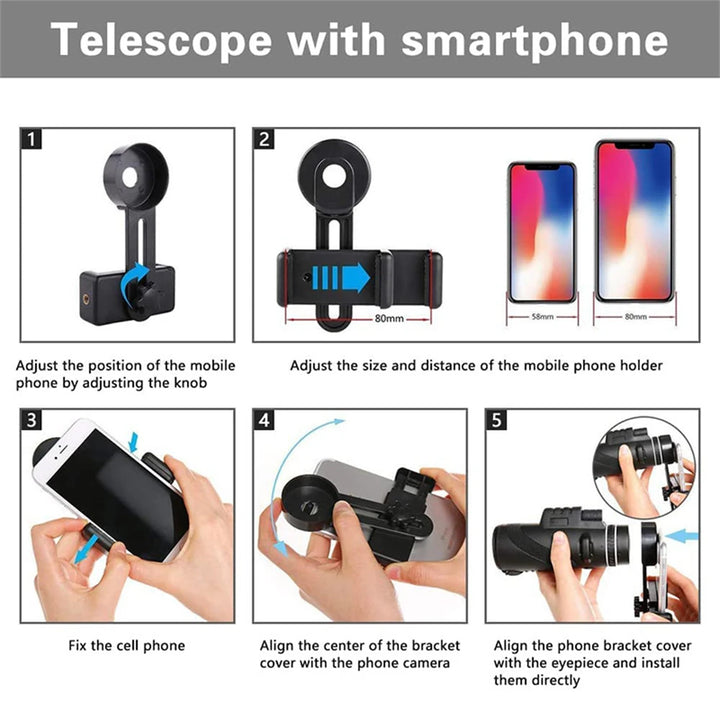 APEXEL 80X100 HD Monocular Telescope for iphone Zoom Phone Telescope with Tripod Clip for Outdoor Hunting Camping Bird Watching