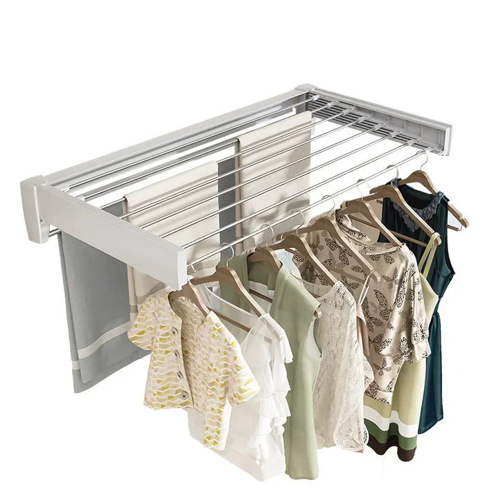 Invisible Towel Rack for Bathroom and Balcony - Foldable, Wall-Mounted, Retractable Drying Rack for Indoor Use