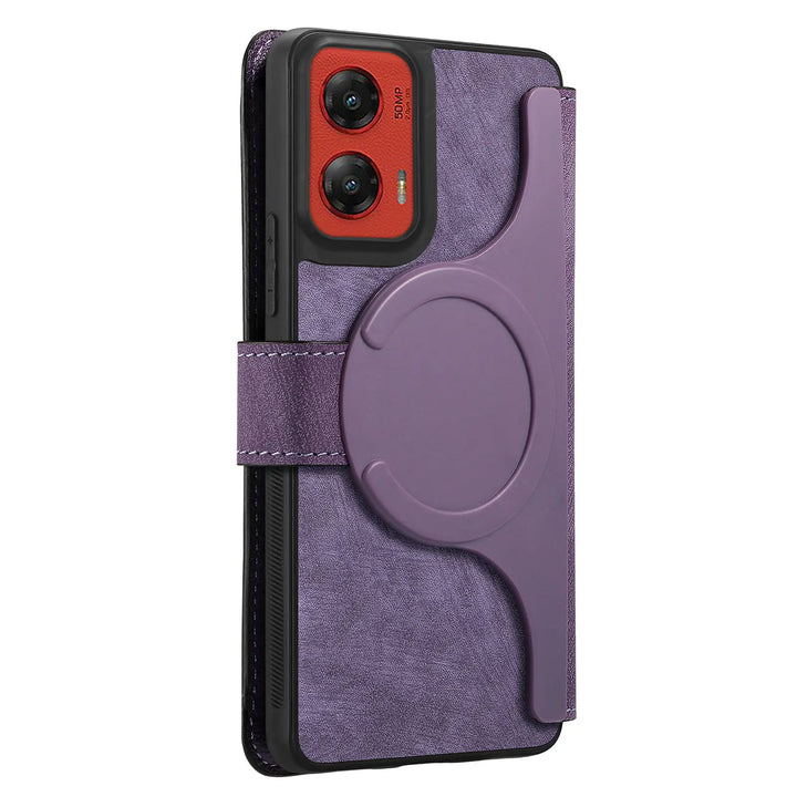 Leather flip magnetic suction detachable Back Cover For Motorola Moto G Stylus 5G (2024) 6.7 "Card slot wallet shockproof Case