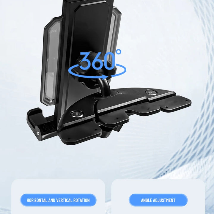 Car CD Tablet Holder Phone Mount, CD Slot Player Tablet Stand Universal 360° Adjustable Car Phone Holder for iPad 4.7-14 Inch