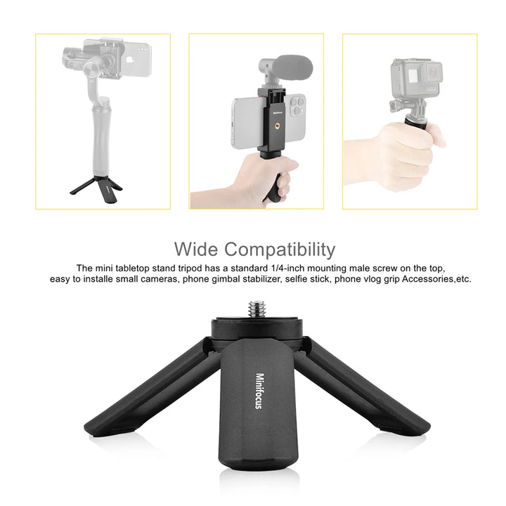 Metal Phone Tripod Mount Cold Shoe & Arca 360° Smartphone Adapter for iPhone Samsung Cell Phone Stand Holder for Video Live Vlog