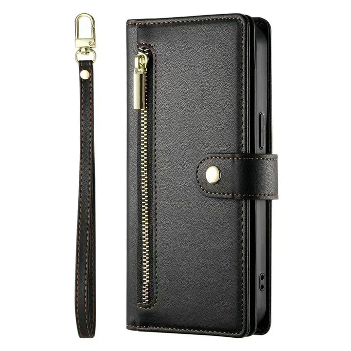 Zipper Leather Flip Case for Xiaomi Poco X6 Pro 5G Luxury Cover Mi Phone Poco F6 M6 Pro X 6 F 4G Magnet Book Funda Crossbody Bag