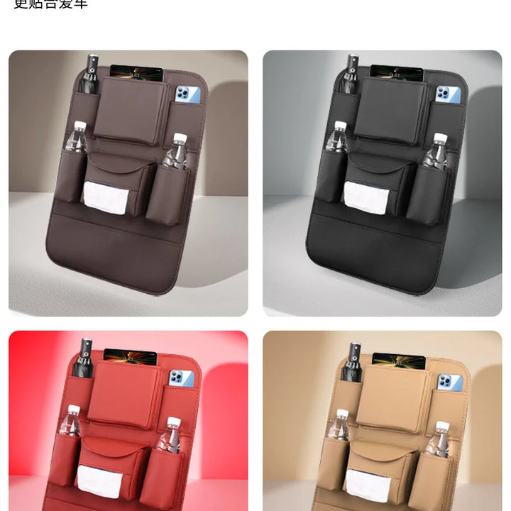 Car Accessories Universal Car Seats Organizer with Tray Tablet Holder Multi-Pocket Storage Automobiles Interior Stowing Tidying