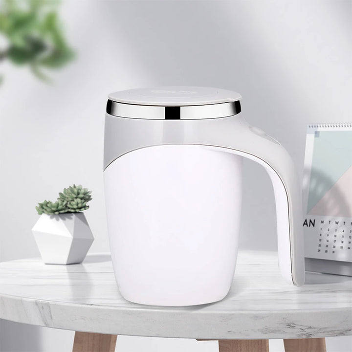 Automatic Stirring Cup Magnetic Mug Stainless Steel Coffee Mixing Cup Blender Lazy Milkshake Rotating Magnetic Water Cup Mixer