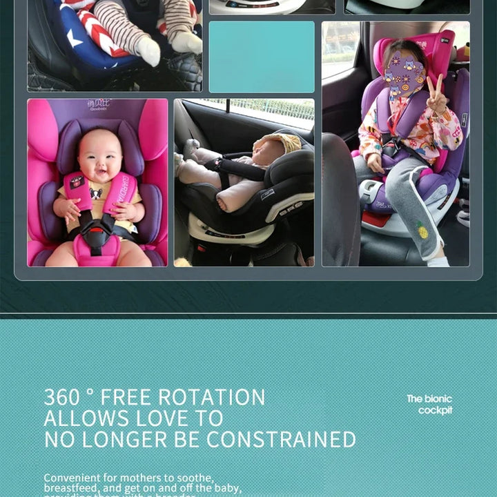 7DF baby 0-12 years old baby carseats children's car seats secure car seat Convenient 360 ° rotating seatd 1-12 Years Old Chairs