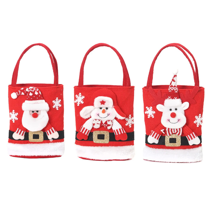 2024 New Christmas Decorations Santa Claus Snowman Bear Gift Bag Children's Candy Bag Handbag Wholesale Новогодние Украшения