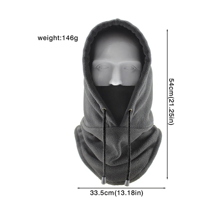 Winter Thermal Neck Warmer Outdoor Fleece Balaclava Scarf Skiing Face Mask Snood Hood Hat Windproof Keep Warm Cycling Cap New