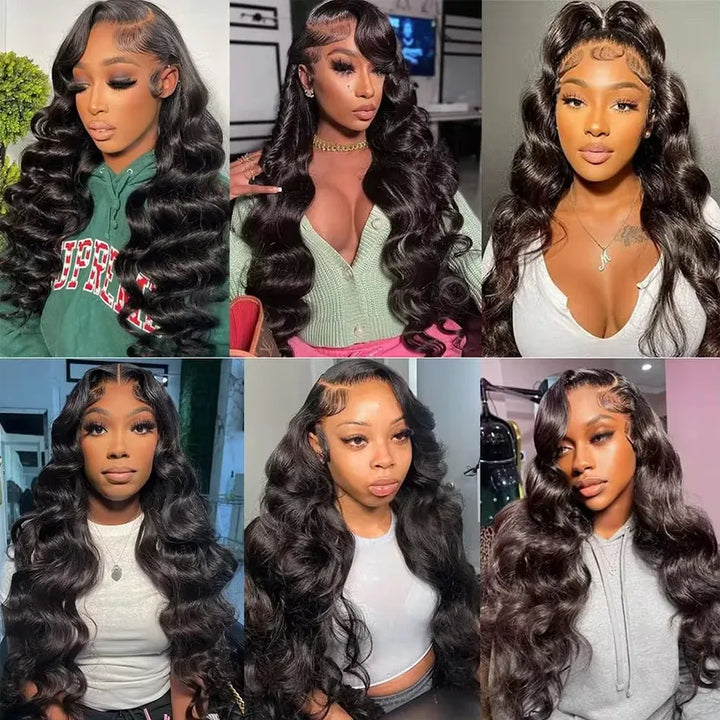 30 Inch Water Wave Lace Frontal Wigs Human Hair 13x4 HD Transparent Front Wig Body Wave Brazilian Raw Remy Preplucked 200Density