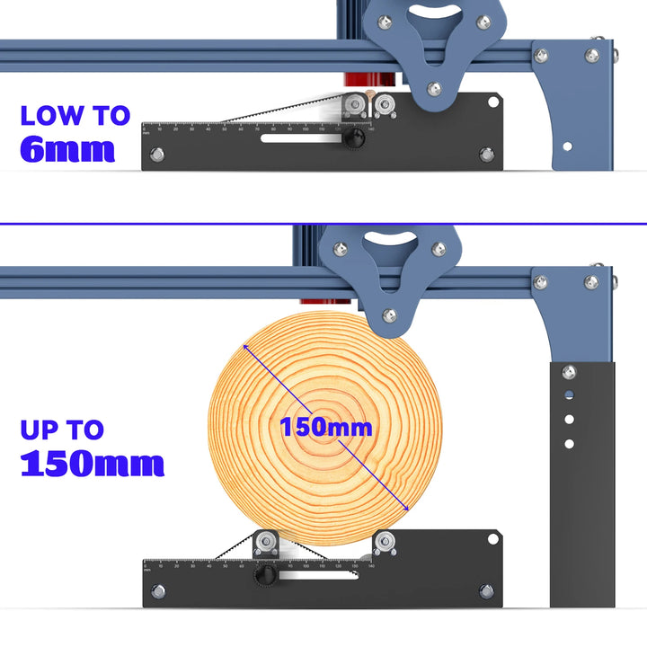 SCULPFUN Laser Rotary Roller Laser Engraver Y-axis Roller 360° Rotating for 6-150mm Engraving Diameter for Cylindrical Objects