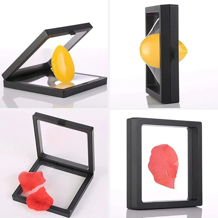 10pcs Display Box 3D Floating Frame Jewelry Display Stand Shadow Gift Box Ring Pendant Holder Jewellery Stone Presentation Case