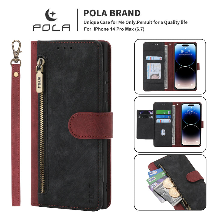 PocoF6 X6 5G 2024 Zipper Wallet Case For Xiaomi Poco F6 RFID Block Leather Flip Book Cover For Poco X6 M6 F6 Pro X 6 C65 Funda