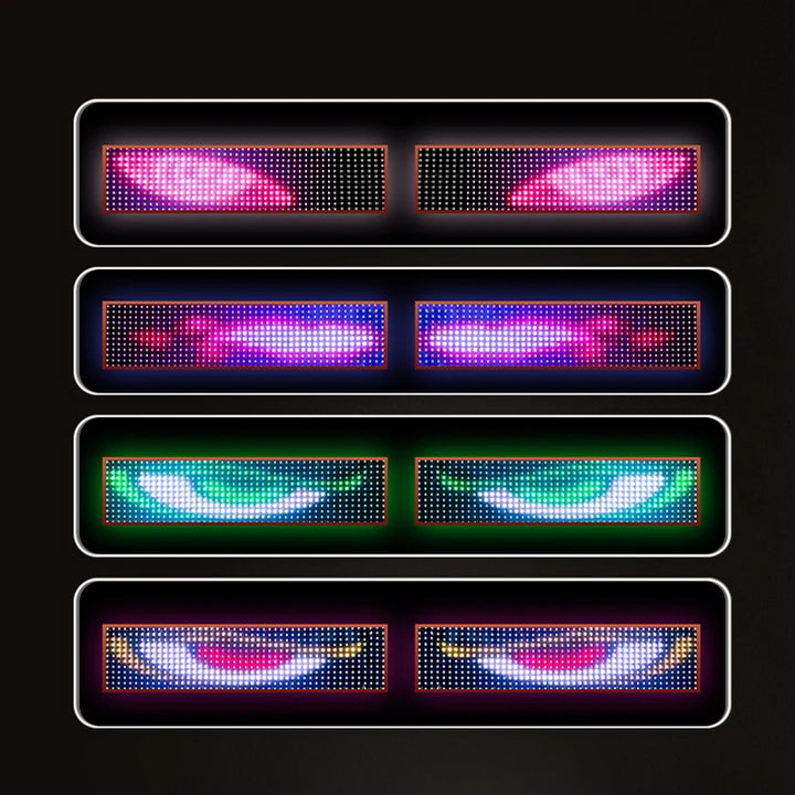 Demon Eyes Car LED Logo APP LED Matrix Pixel Panel Night Light DIY Programmable Flexible LED Display for Car Truck Accessorie