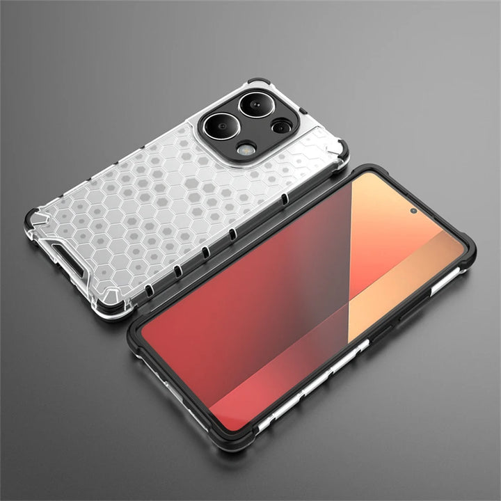 For Redmi Note 13 Pro 4G Case Silicone+PC Shockproof Armor Phone Case For Xiaomi Redmi Note13 Pro Note 13Pro 4G Clear Back Cover