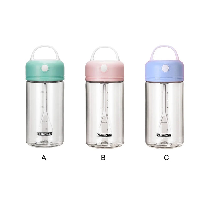 Shake Bottle Leak-proof 380ML Stirring Cup Plastic Automatic Shaker Battery Operated Button Control Drink Mixer Green