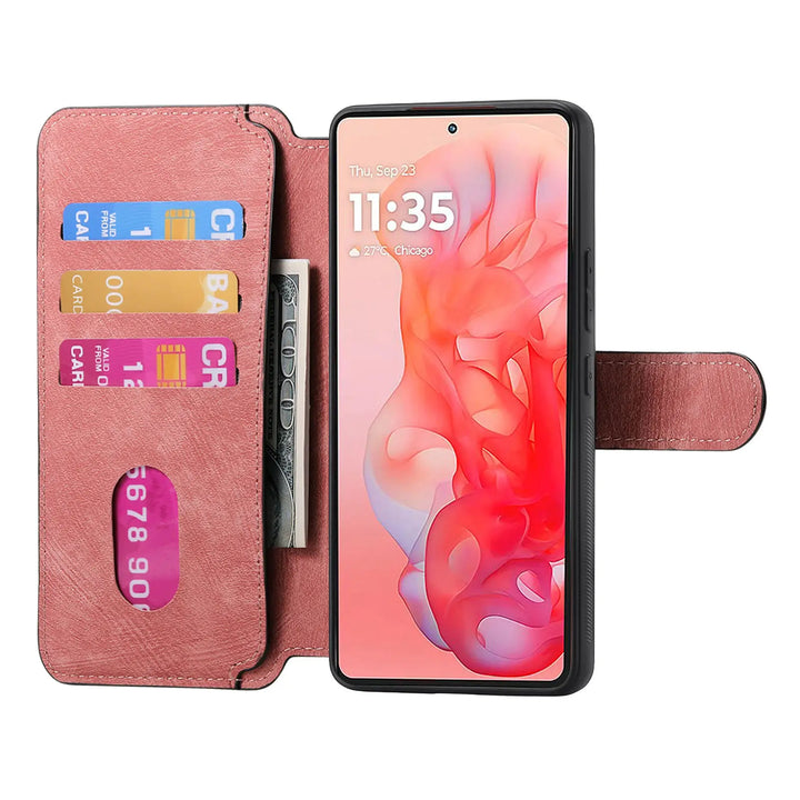 Leather flip magnetic suction detachable Back Cover For Motorola Moto G Stylus 5G (2024) 6.7 "Card slot wallet shockproof Case