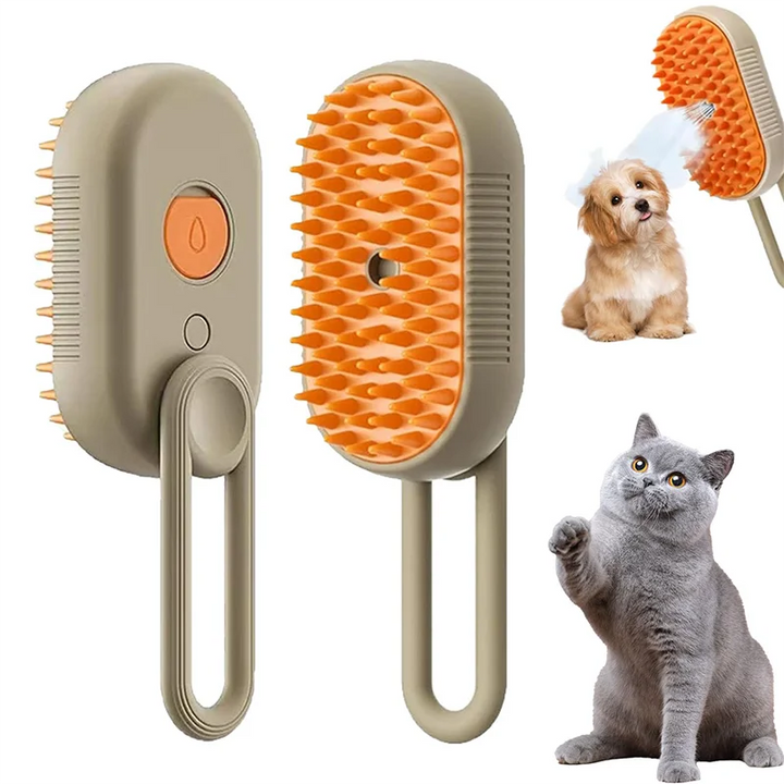 3-in-1 Dog Hair Brush Cat Hair Brush Electric Pet Cleaning Brush Steam Spray Brush Massage Hair Removal Comb anti-Tangle Brush