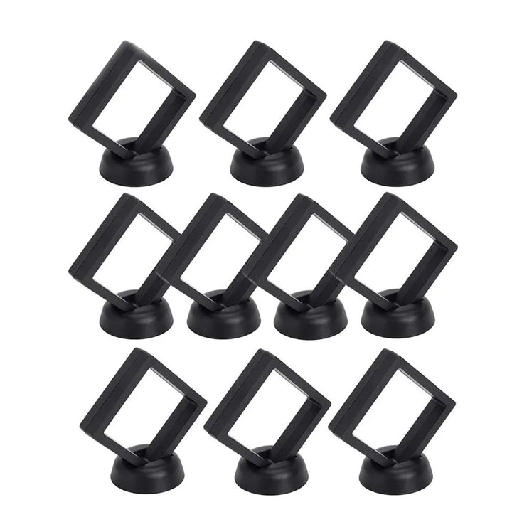 10pcs Display Box 3D Floating Frame Jewelry Display Stand Shadow Gift Box Ring Pendant Holder Jewellery Stone Presentation Case