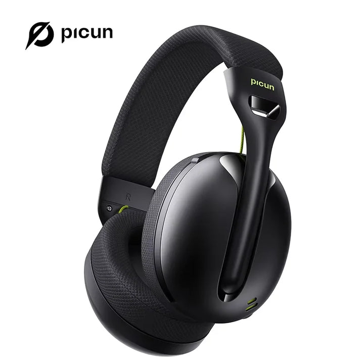 Picun VG-10 Gaming Headset 2.4GHz Wireless Bluetooth Low Latency 3D Stereo Surround BASS HD Mic Lightweight Headphones Gamer