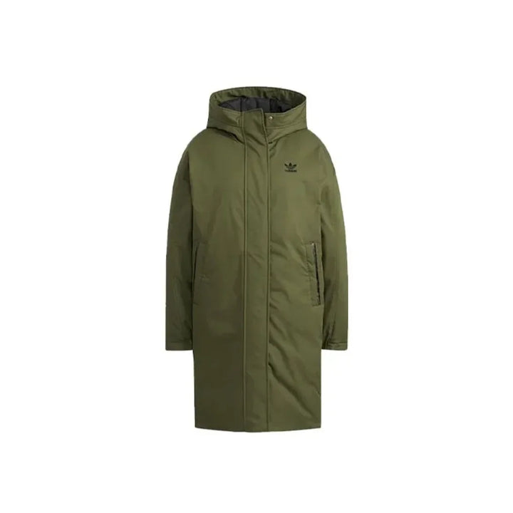 Adidas originals Layered Parka Mid Length Hooded Down Jacket Winter Women's Green