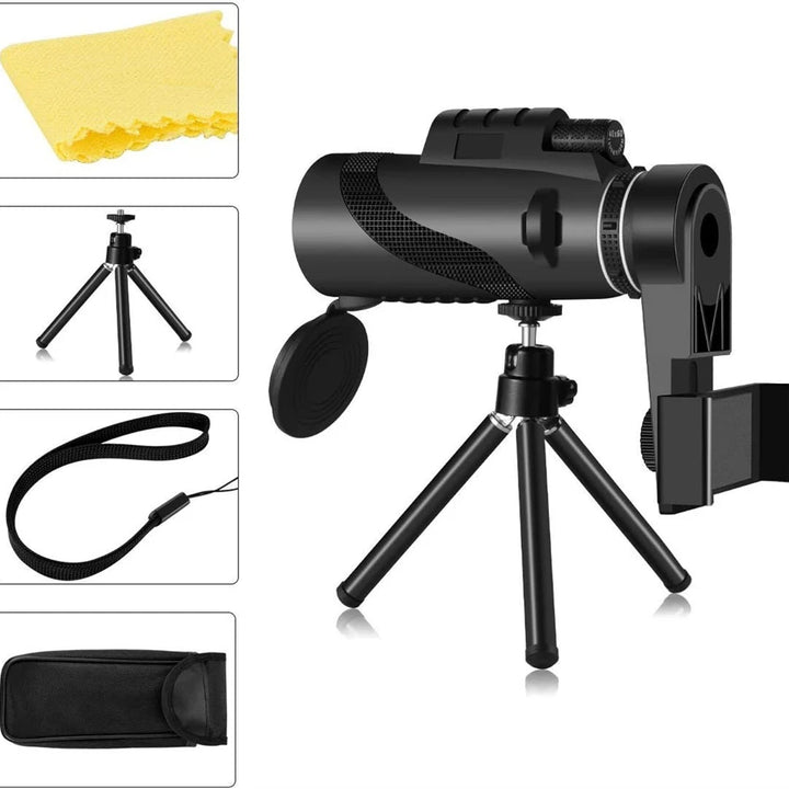 APEXEL 80X100 HD Monocular Telescope for iphone Zoom Phone Telescope with Tripod Clip for Outdoor Hunting Camping Bird Watching